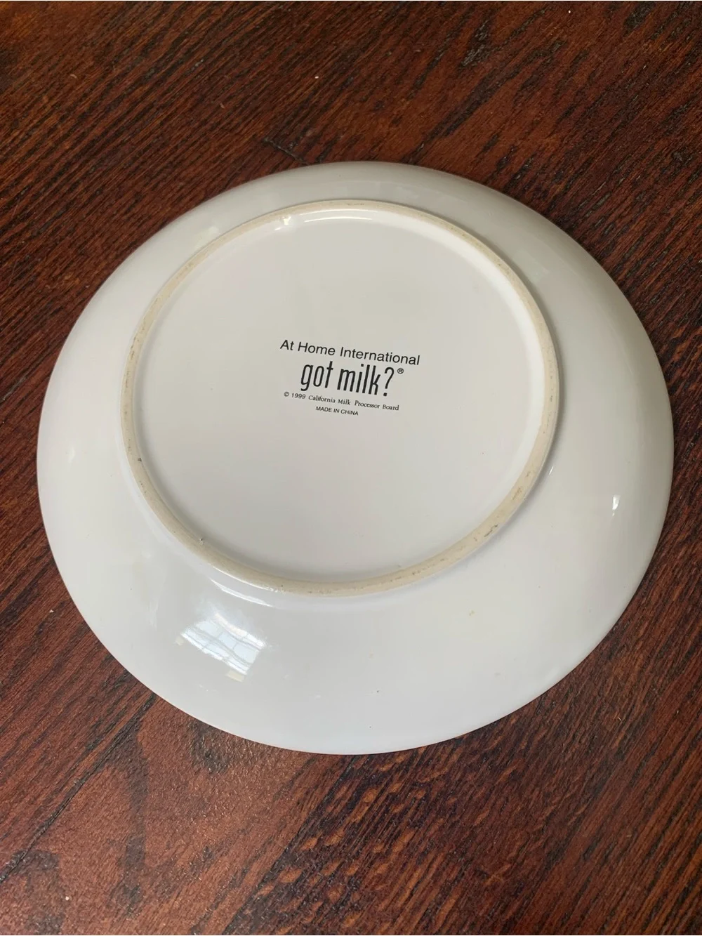Vintage Got Milk? Pancake Illusion Ceramic Dinner Plates - 4 Piece Novelty Set